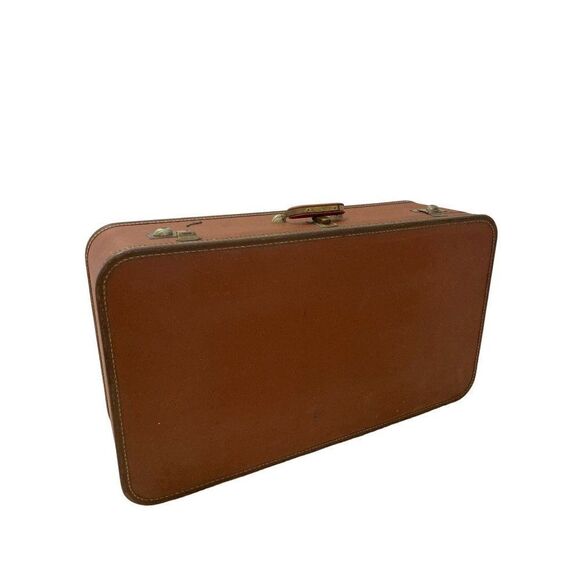 Vintage Lady Baltimore Hard Shell Luggage Suitcase Brown - Picture 3 of 6